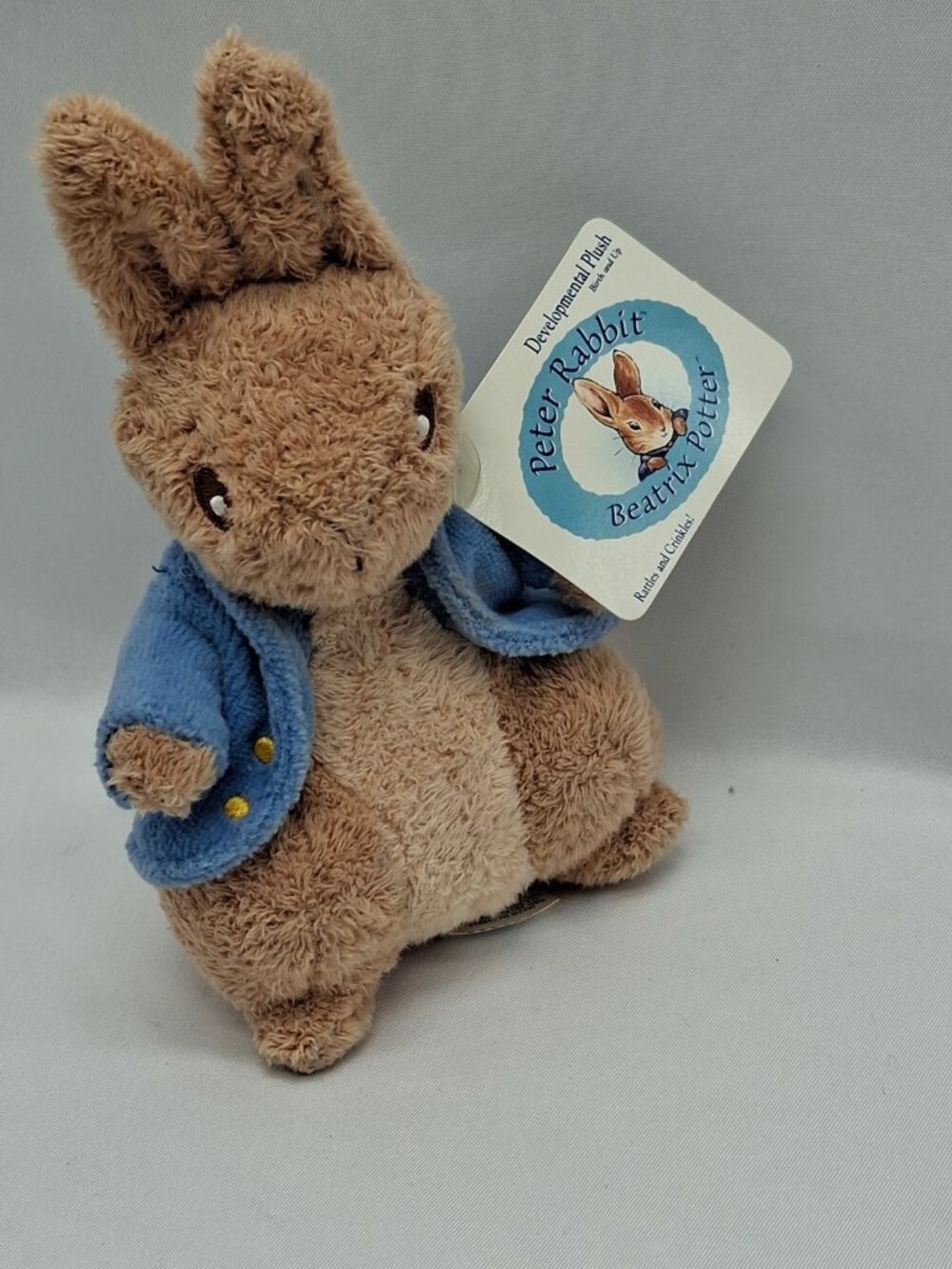 NEW The World Of Beatrix Potter Peter Rabbit Plush Baby Rattle Vintage 2001